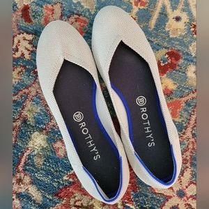 Rothys washable flats, size 11, cream